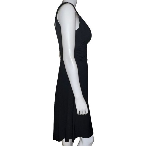 Brand New London Times LBD Little Black Spaghetti Strap Cocktail Dress - Picture 11 of 12